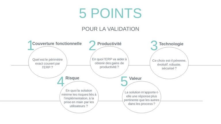 Schéma validation du choix de son erp